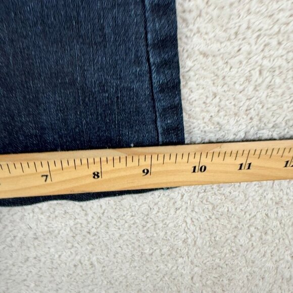 Spanx Women Flare Jeans Small Petite Midnight Shade Indigo Blue Boho Western NWT - Picture 10 of 11